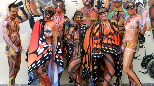 Body Painting Community Art Project Turns Auburnites into Pollinators