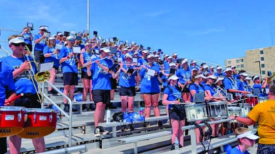 Bohling, Haynes in Nebraska Masonic All-Star Marching Band in Kearney