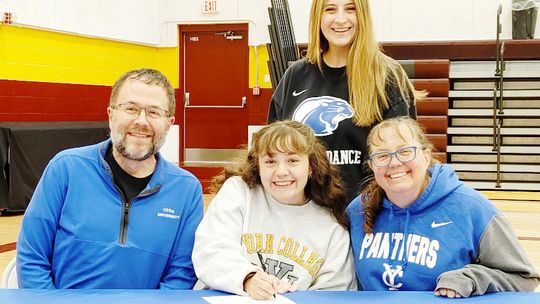 Matkins Signs Letter for Cheerleading and Theatre at York University
