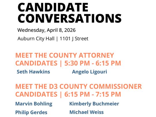 Auburn Chamber to Host Candidate Conversations Ahead of May Primary