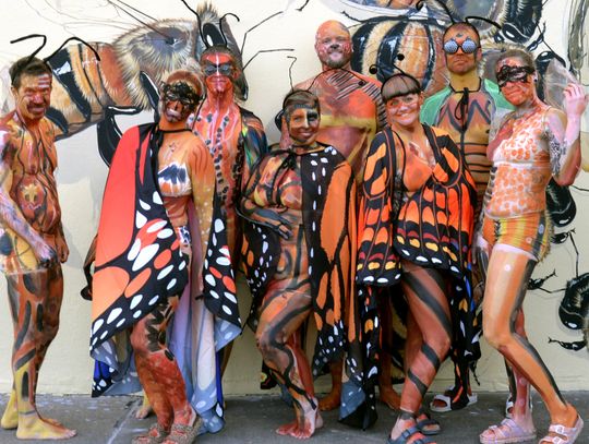 Body Painting Community Art Project Turns Auburnites into Pollinators