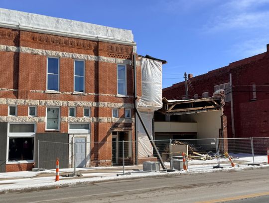 Building is Stabilized After Collision at Intersection of Highways 136 and 75