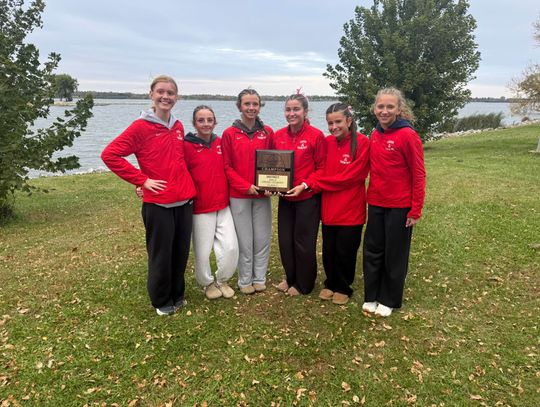 Bulldog XC Girls Win Fourth Straight District Title; State Meet Friday in Kearney