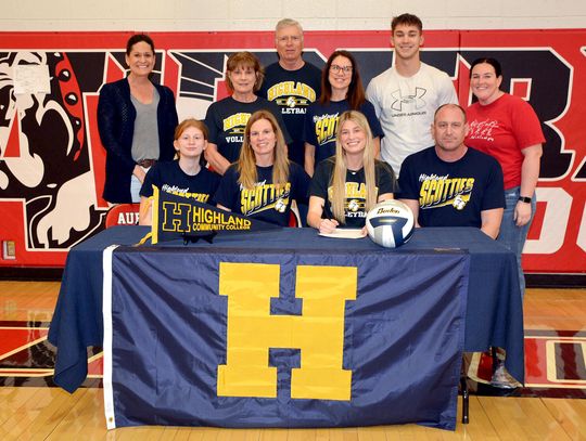 Emma Hyde Continuing Volleyball Career at Highland Community College
