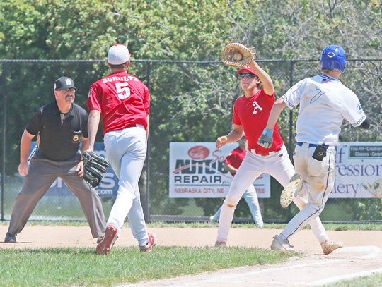 First National Bank of Johnson Seniors See Early Exit From Area Tournament; Will Host Class B State Tournament August 2-7