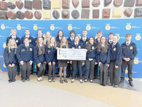 Johnson County Central FFA Chapter Takes Second  Place in “I Believe in the Future of Agriculture” Campaign