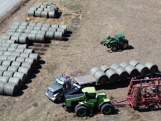 Local Farmer Donates Hay Bales to Fire Relief Efforts
