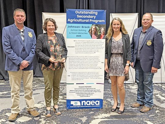 Outstanding Secondary Agricultural Education Program Achieved by Johnson-Brock Public Schools