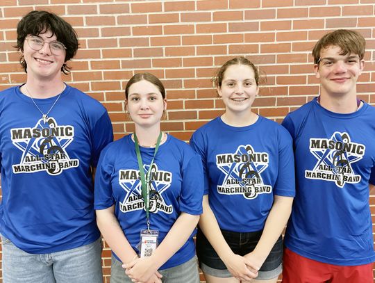 Quartet of AHS Student-Instrumentalists In Masonic All-Star Marching Band