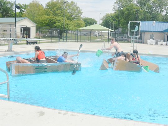 The Battle Was On in This Year's JCC Cardboard Boat Competition
