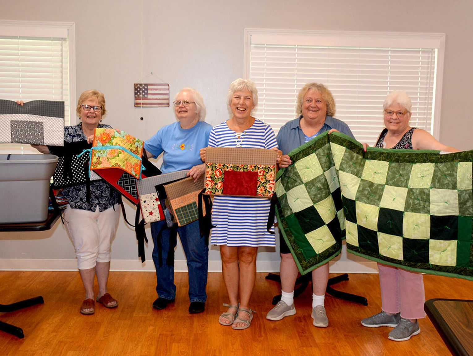 GSS-Auburn Residents Receive Vintage Quilts, Walker Bags From Heritage Needlework Guild