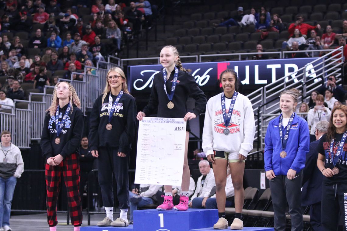 AHS and JCC Girls State Wrestlers Bring Home Two Gold, Two Silver, One Bronze
