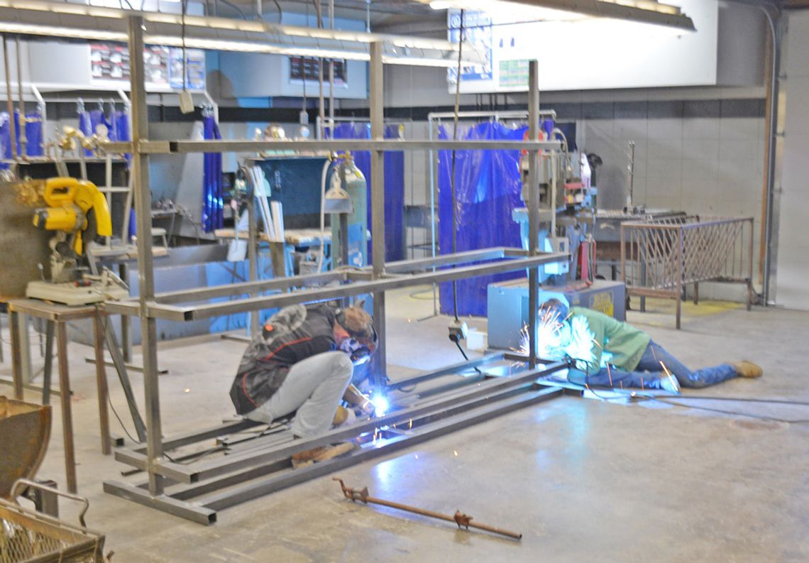 AHS Welding Students Build Hose Rack for Auburn Volunteer Fire Department