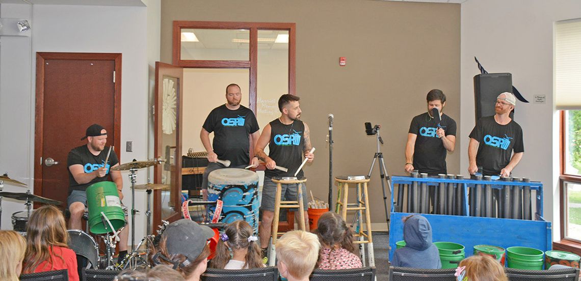All Ages Enjoy Omaha Street Percussion at Auburn Library