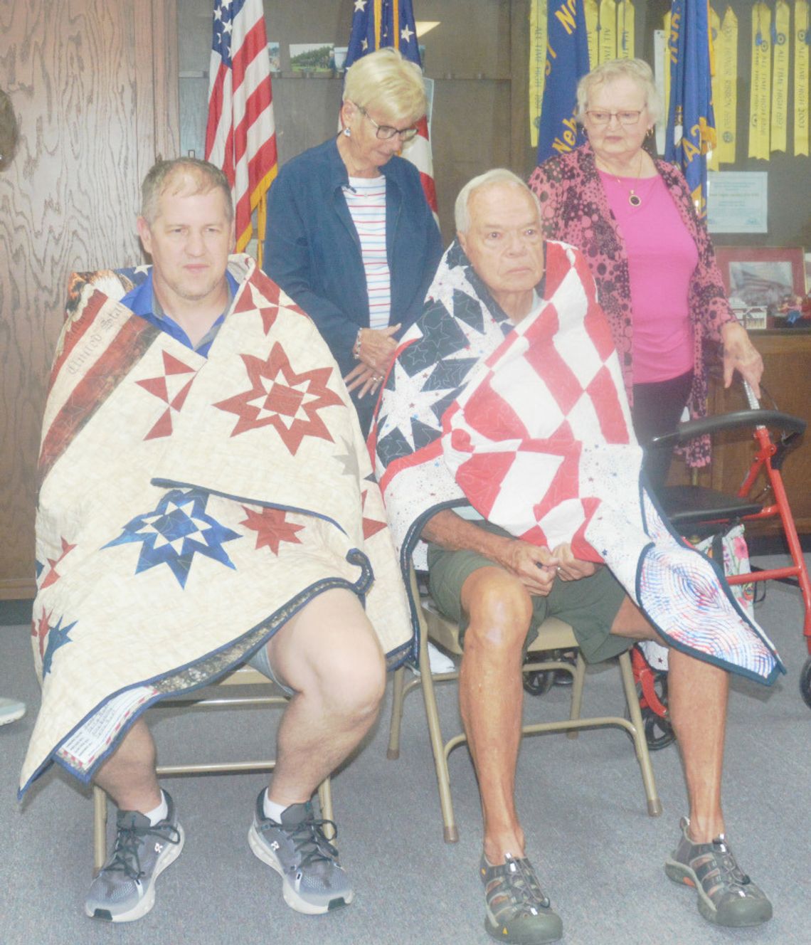 Blue Star Mothers Bestow Two Quilts of Valor in Johnson Blue Star Mothers Bestow Two Quilts of Valor in Johnson