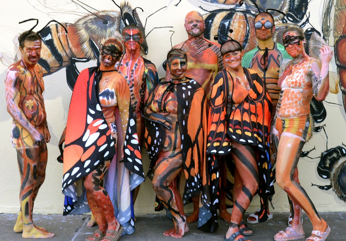 Body Painting Community Art Project Turns Auburnites into Pollinators Body Painting Community Art Project Turns Auburnites into Pollinators