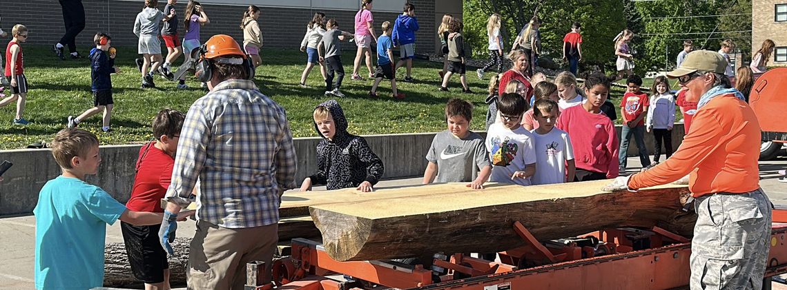 Calvert Elementary Students Recognize Arbor Day with a Demonstration
