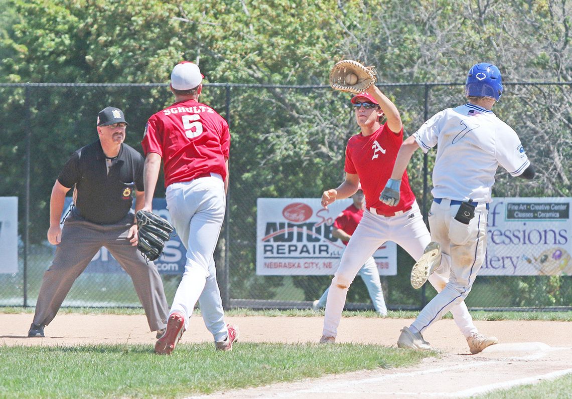 First National Bank of Johnson Seniors See Early Exit From Area Tournament; Will Host Class B State Tournament August 2-7