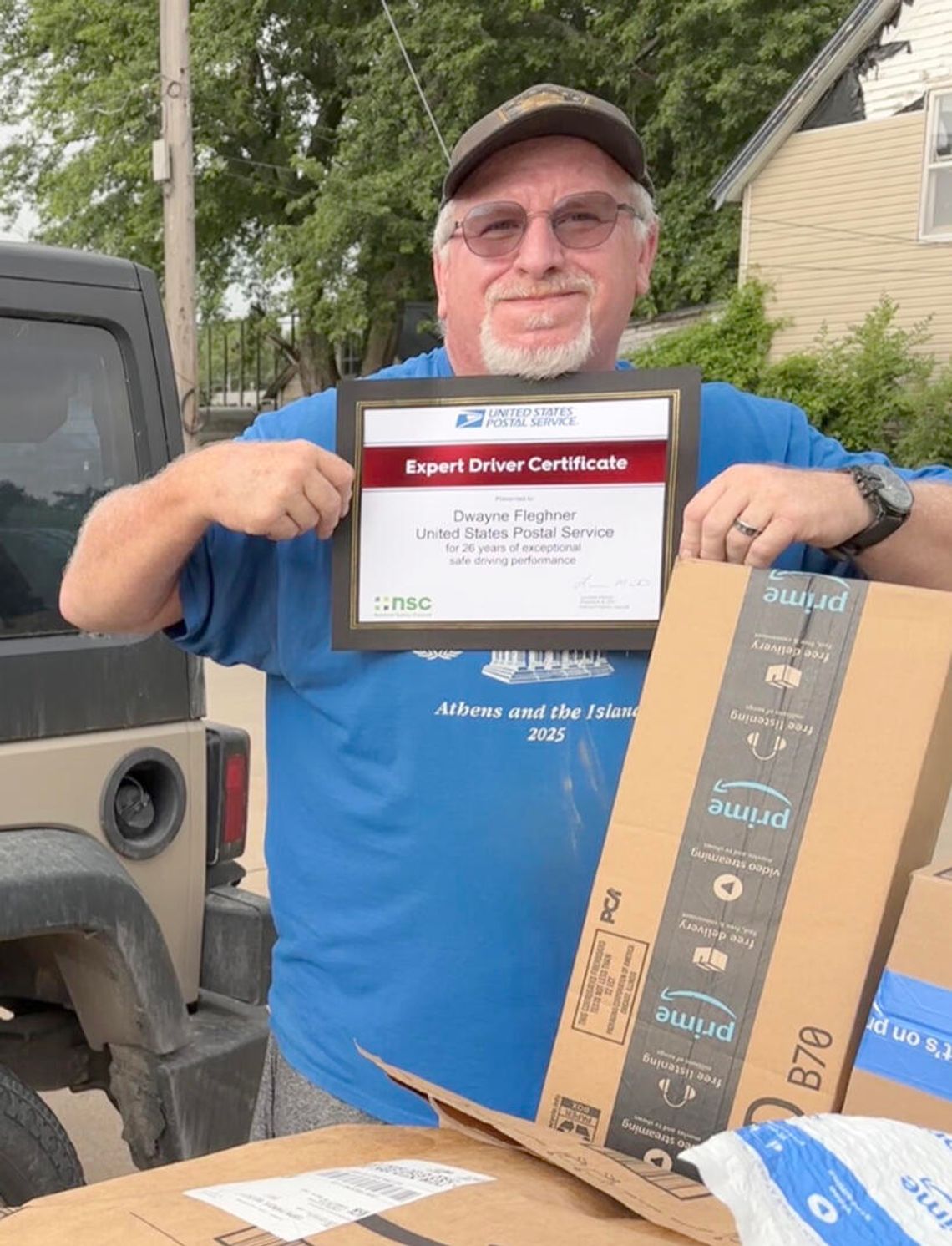 Humboldt and Stella Mail Carrier Receives Award for 26 Years of Safe Driving and Service Humboldt and Stella Mail Carrier Receives Award for 26 Years of Safe Driving and Service