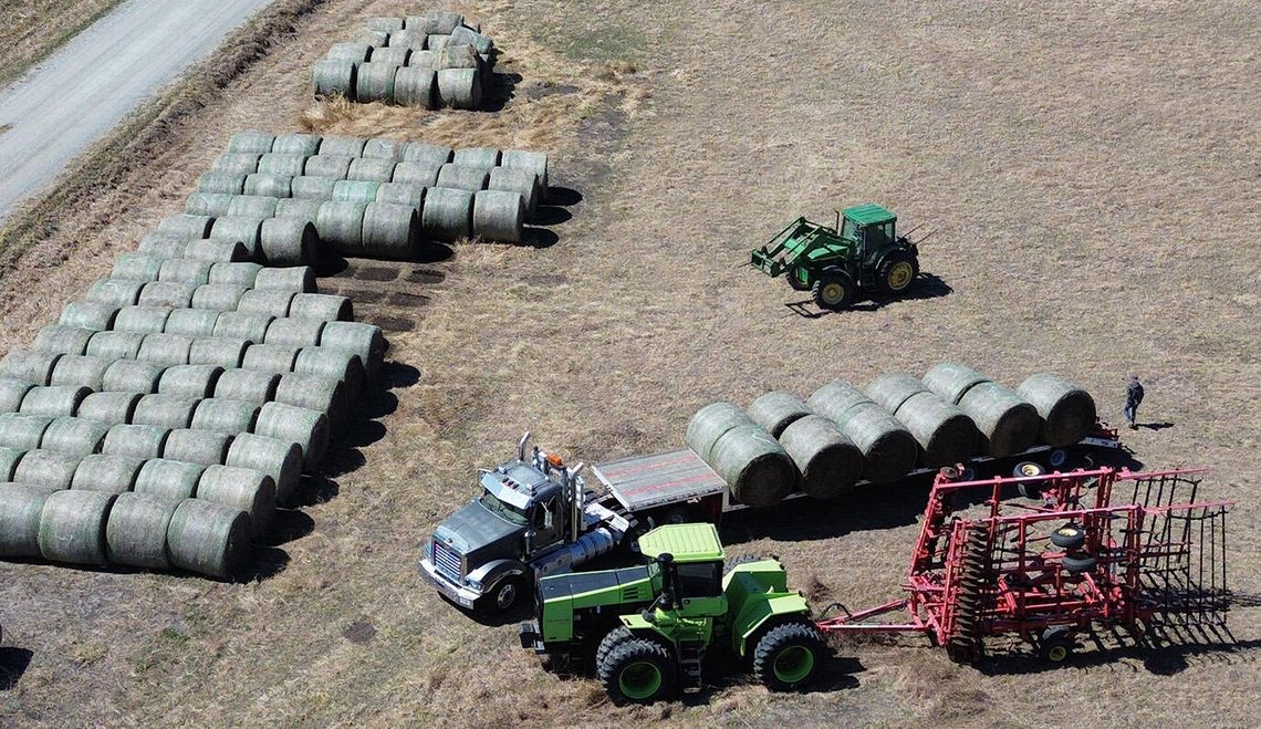 Local Farmer Donates Hay Bales to Fire Relief Efforts