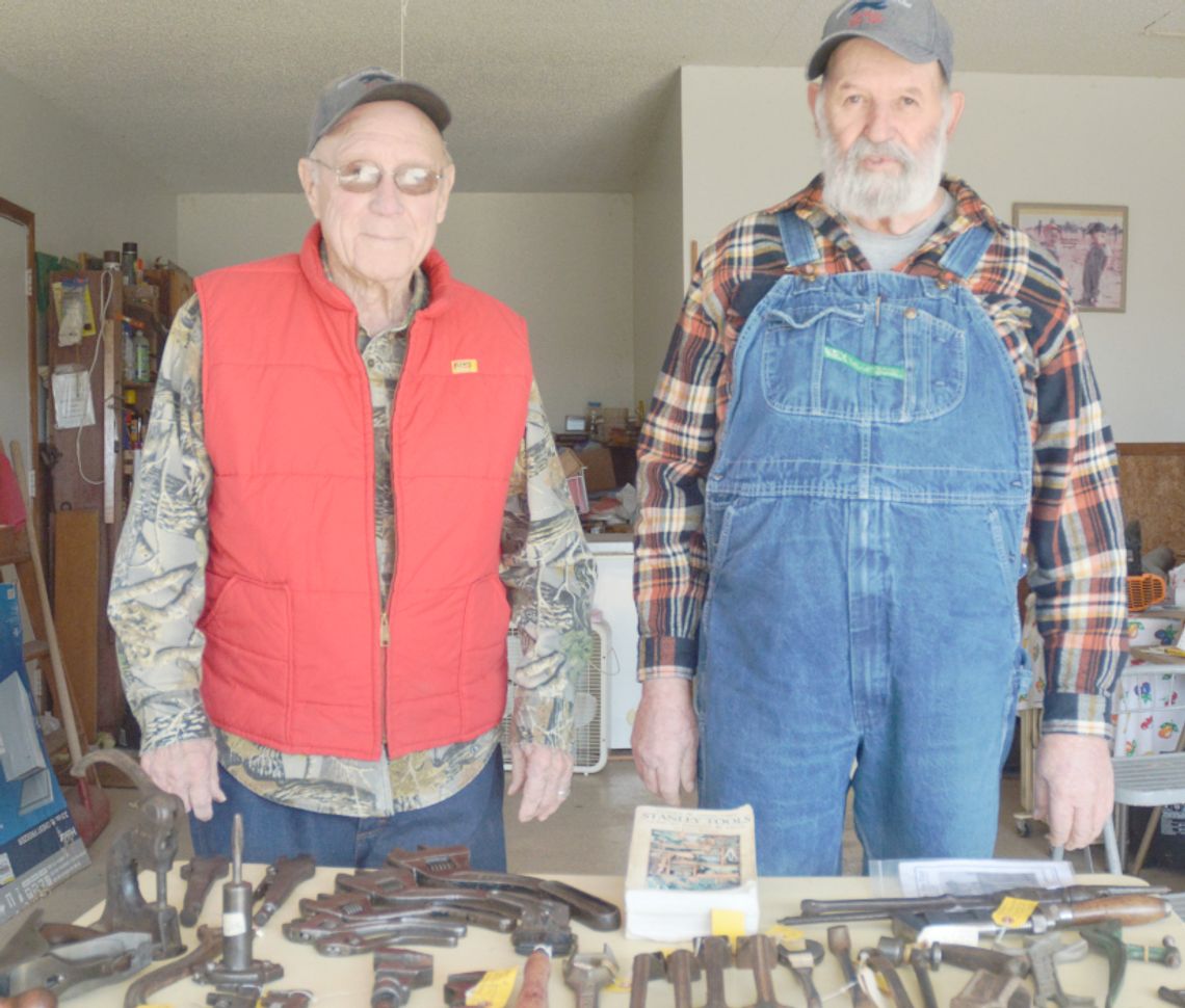 Oestmann and Jordan Collect Wrenches and Unique Farm Tools