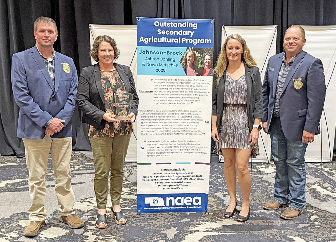 Outstanding Secondary Agricultural Education Program Achieved by Johnson-Brock Public Schools