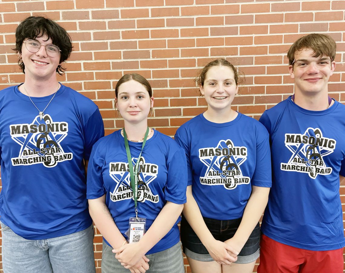 Quartet of AHS Student-Instrumentalists In Masonic All-Star Marching Band
