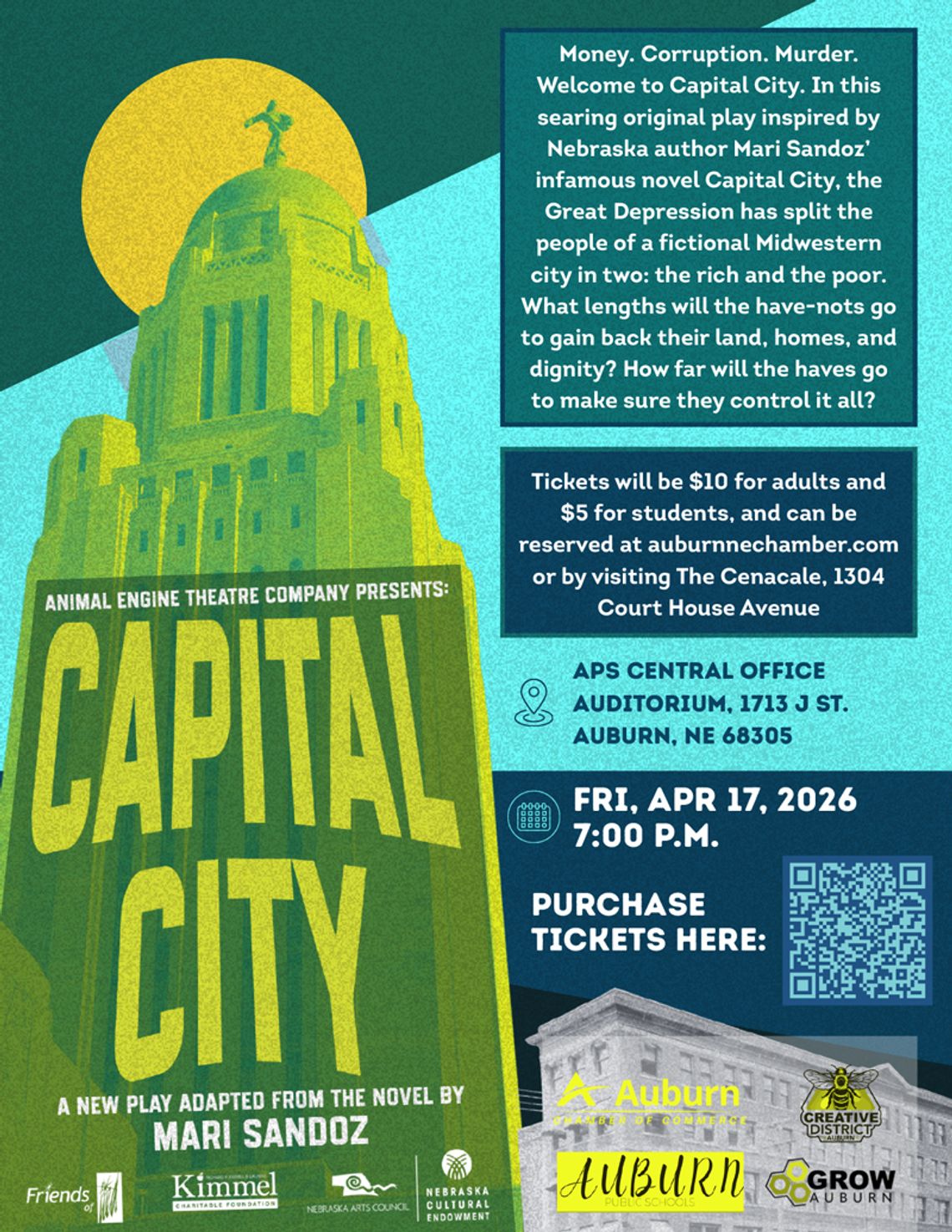 The Lied Center Brings World Premiere Play, Capital City to Auburn